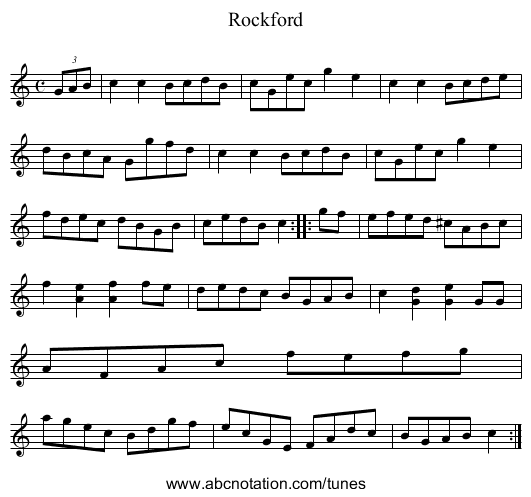 Rockford - staff notation