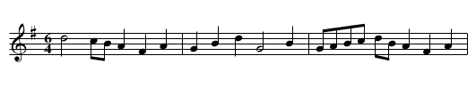 Rocking a Cradle - staff notation