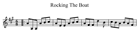 Rocking The Boat - staff notation