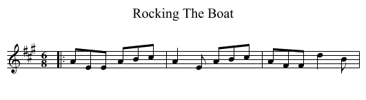 Rocking The Boat - staff notation