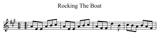 Rocking The Boat - staff notation