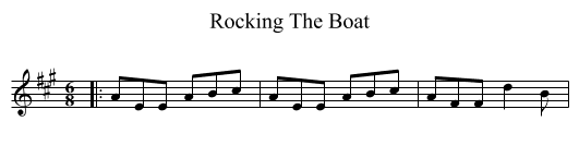 Rocking The Boat - staff notation