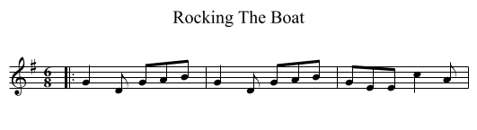 Rocking The Boat - staff notation