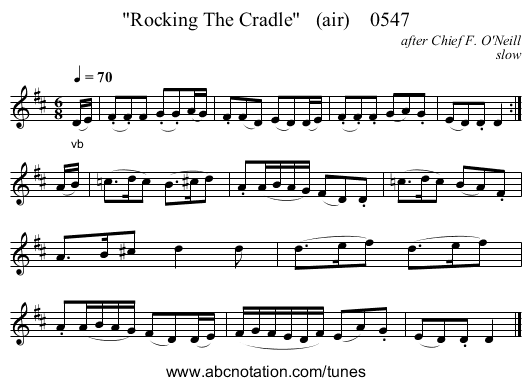 Rocking The Cradle (air) 0547 - staff notation