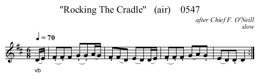 Rocking The Cradle   (air)    0547 - staff notation