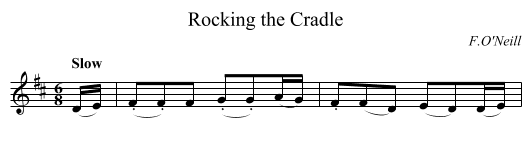 Rocking the Cradle - staff notation
