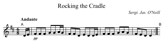 Rocking the Cradle - staff notation