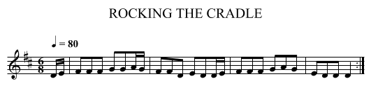 ROCKING THE CRADLE - staff notation