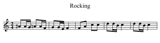 Rocking - staff notation