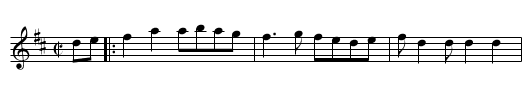 Rockingham Cindy - staff notation