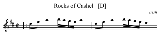 Rocks of Cashel   [D] - staff notation