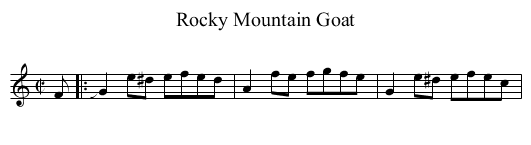 Rocky Mountain Goat - staff notation