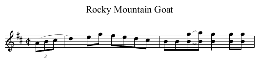 Rocky Mountain Goat - staff notation