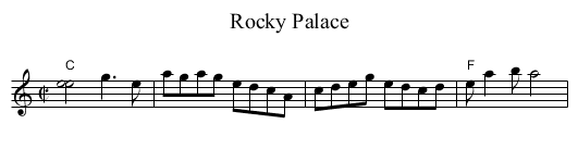 Rocky Palace - staff notation