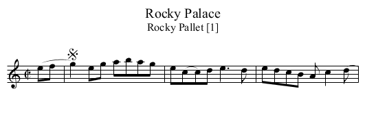 Rocky Palace - staff notation