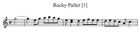 Rocky Pallet [1] - staff notation