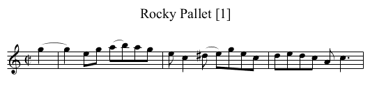 Rocky Pallet [1] - staff notation
