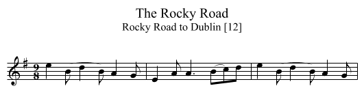 Rocky Road, The - staff notation