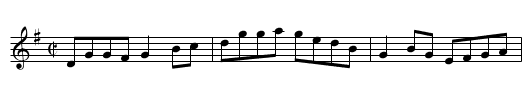 Rocky Road to Denver - staff notation