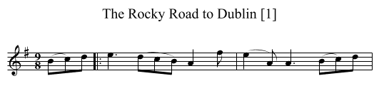 Rocky Road to Dublin [1], The - staff notation
