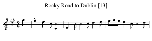 Rocky Road to Dublin [13] - staff notation