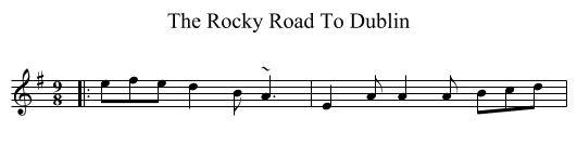Rocky Road To Dublin, The  - staff notation