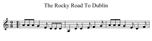 Rocky Road To Dublin, The  - staff notation
