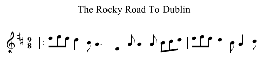 Rocky Road To Dublin, The  - staff notation
