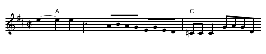 Rocky Road to Dublin - staff notation
