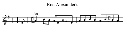 Rod Alexander's - staff notation