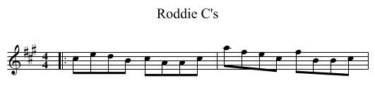 Roddie C's - staff notation