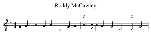 Roddy McCawley - staff notation