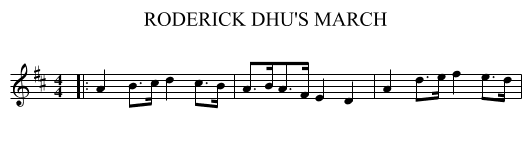 RODERICK DHU'S MARCH - staff notation