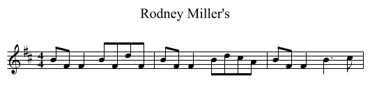 Rodney Miller's - staff notation