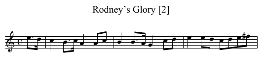 Rodney’s Glory [2] - staff notation