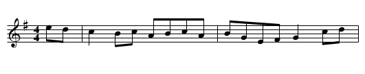 Rodney's Glory - staff notation