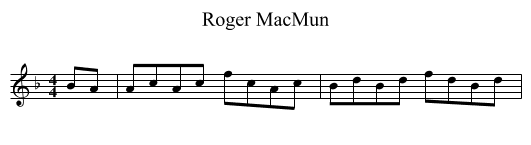 Roger MacMun - staff notation