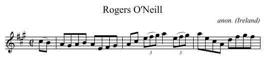 Rogers O'Neill - staff notation