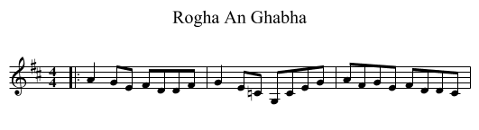 Rogha An Ghabha - staff notation