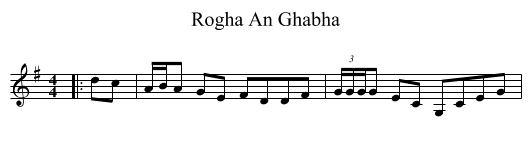 Rogha An Ghabha - staff notation