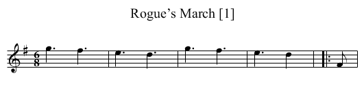 Rogue’s March [1] - staff notation