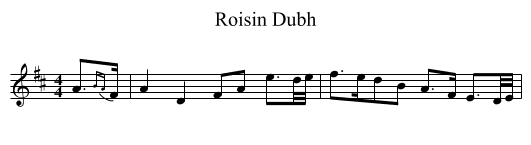 Roisin Dubh - staff notation