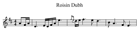 Roisin Dubh - staff notation