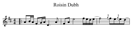 Roisin Dubh - staff notation
