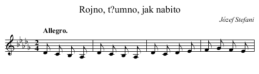 Rojno, t?umno, jak nabito - staff notation
