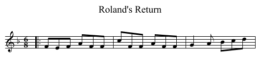 Roland's Return - staff notation
