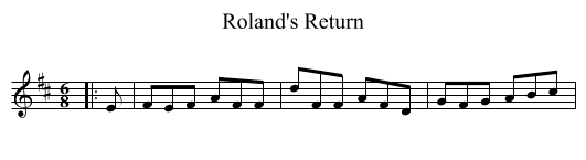 Roland's Return - staff notation