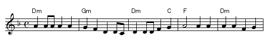 Rolandskvadet - staff notation