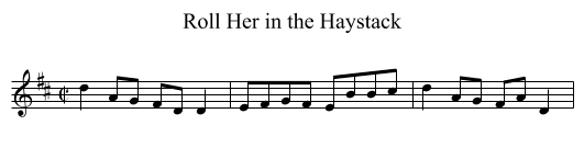 Roll Her in the Haystack - staff notation