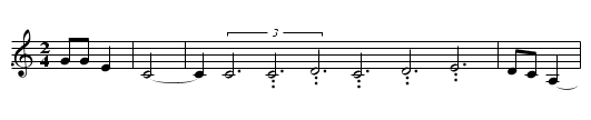 Roll On John - staff notation